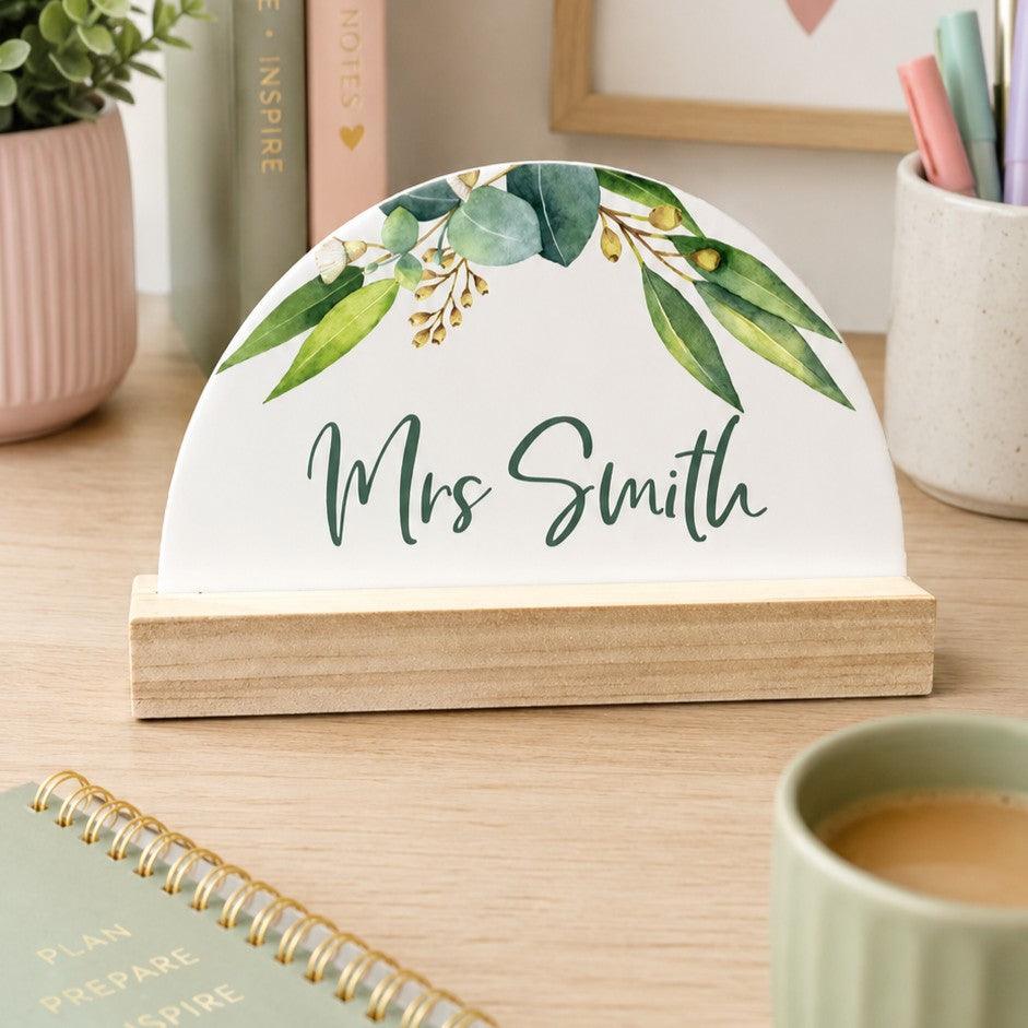 teacher name sign