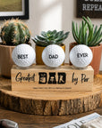 custom golf balls and stand