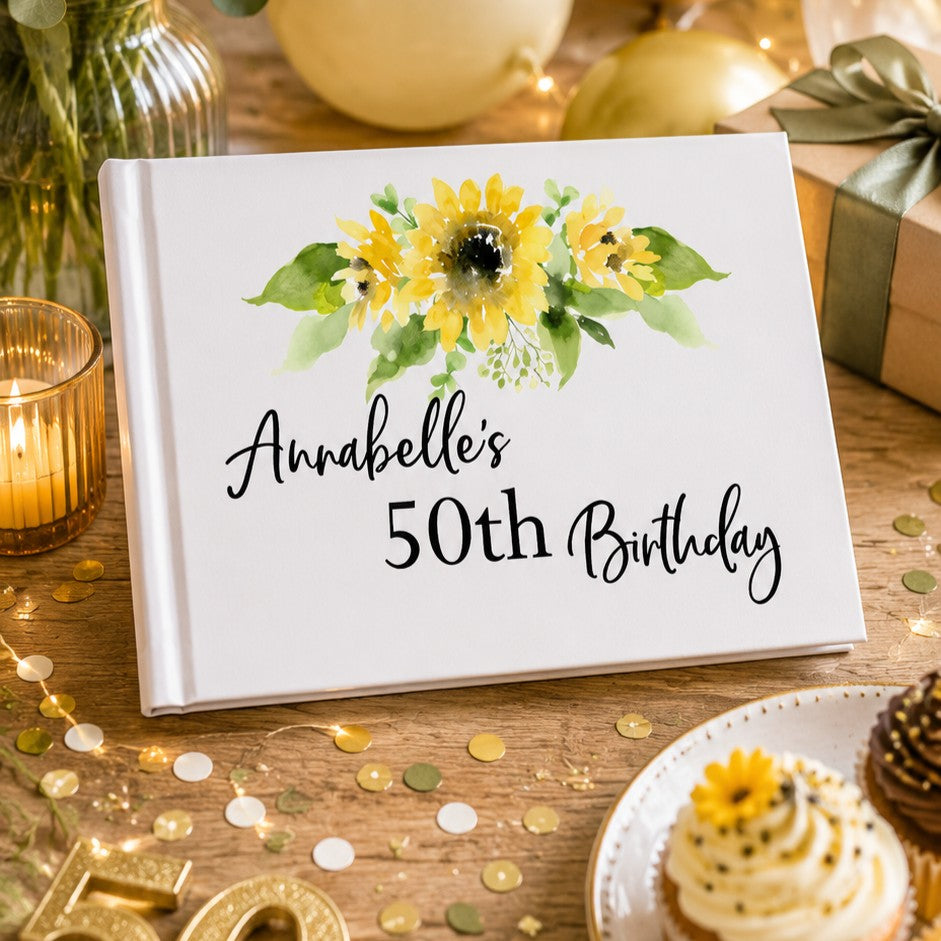 custom birthday guestbook