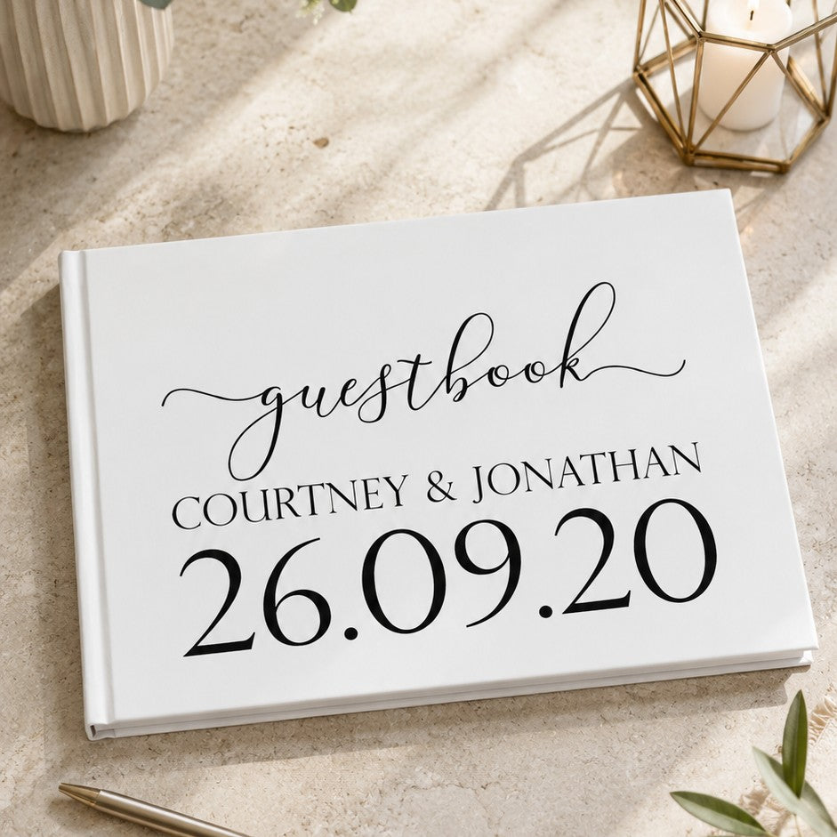 custom engaement guest book