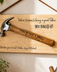 personalised hammer with display stand