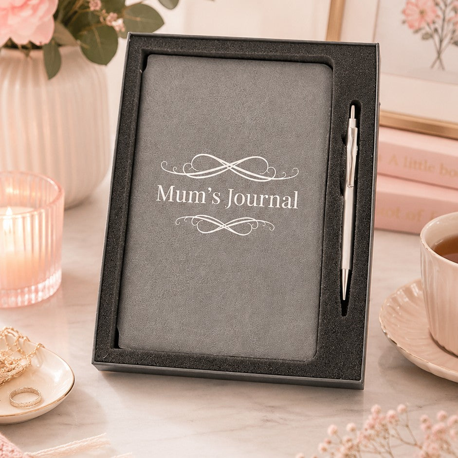 personalised journal gift set