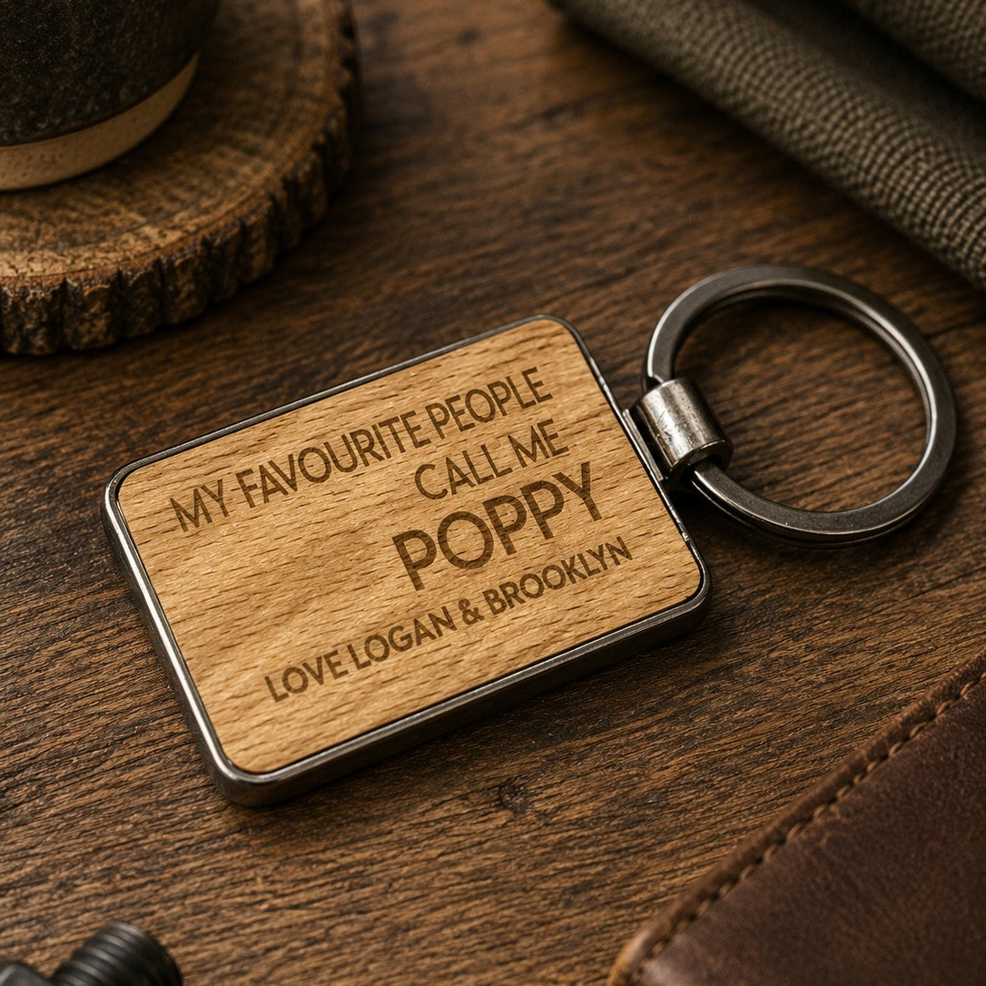 engraved personalised keyring
