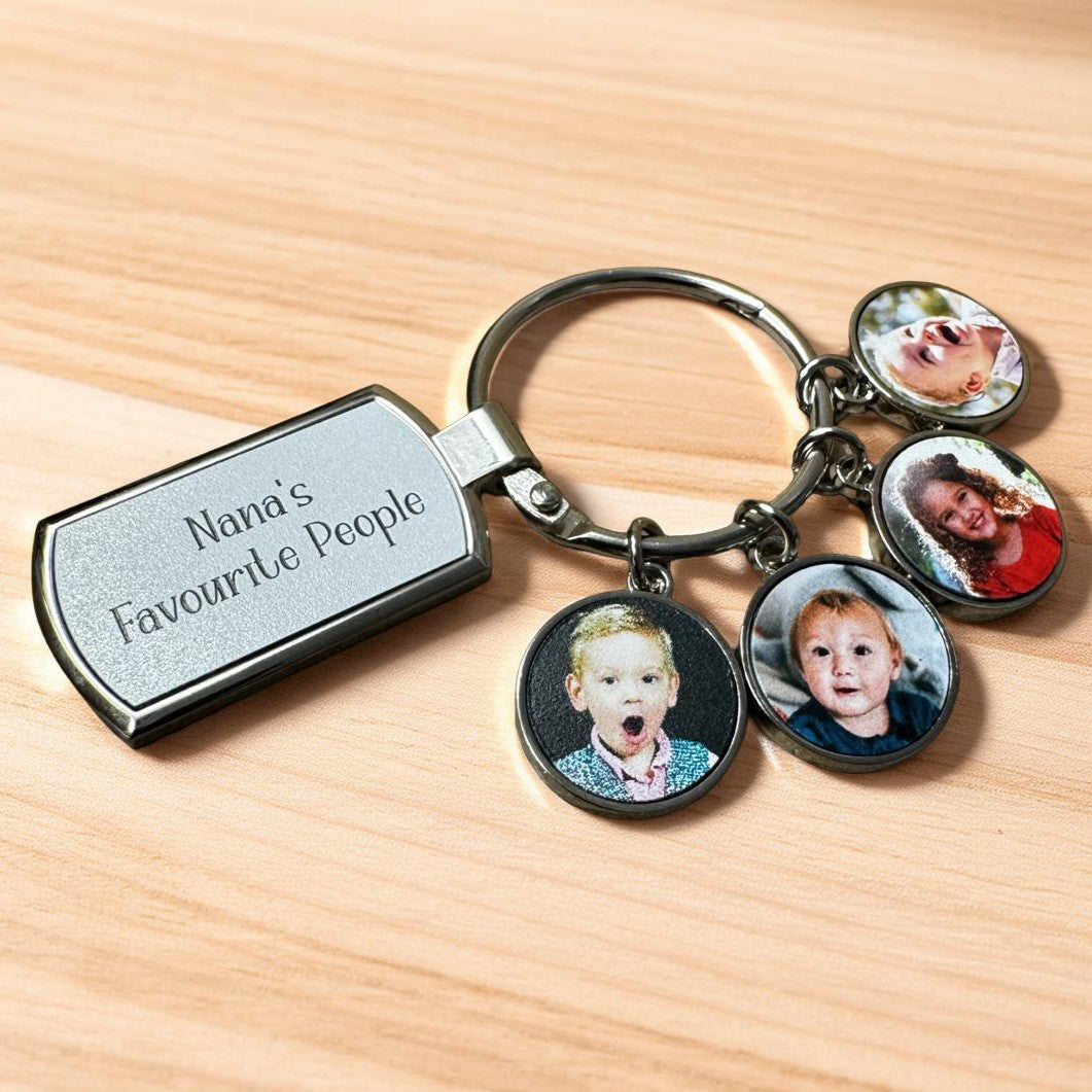 Personalised Mother’s Day multi photo charm keyring