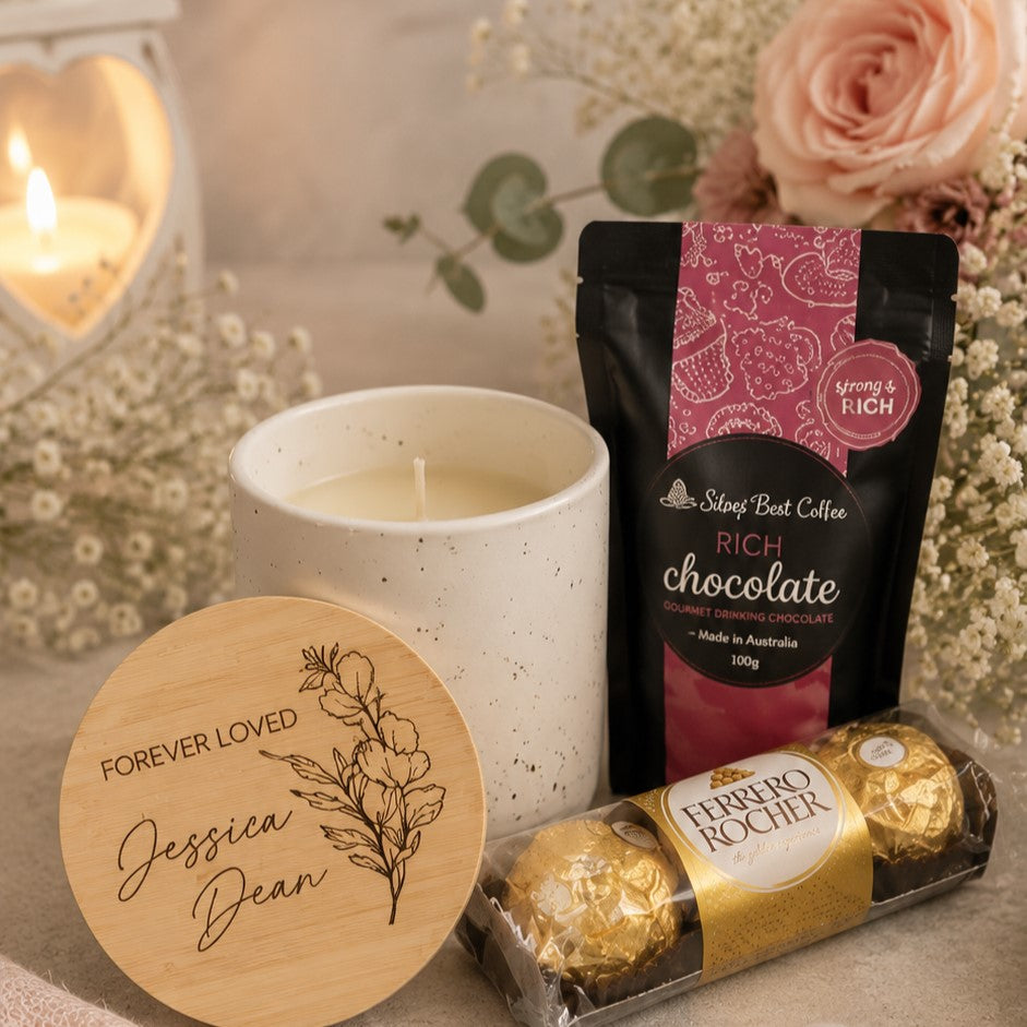 personalised candle hamper