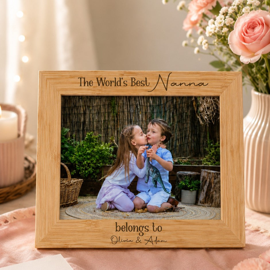 personalised wooden photo frame