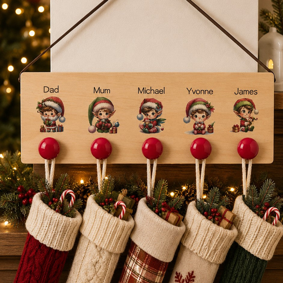 christmas stocking hanger personalised