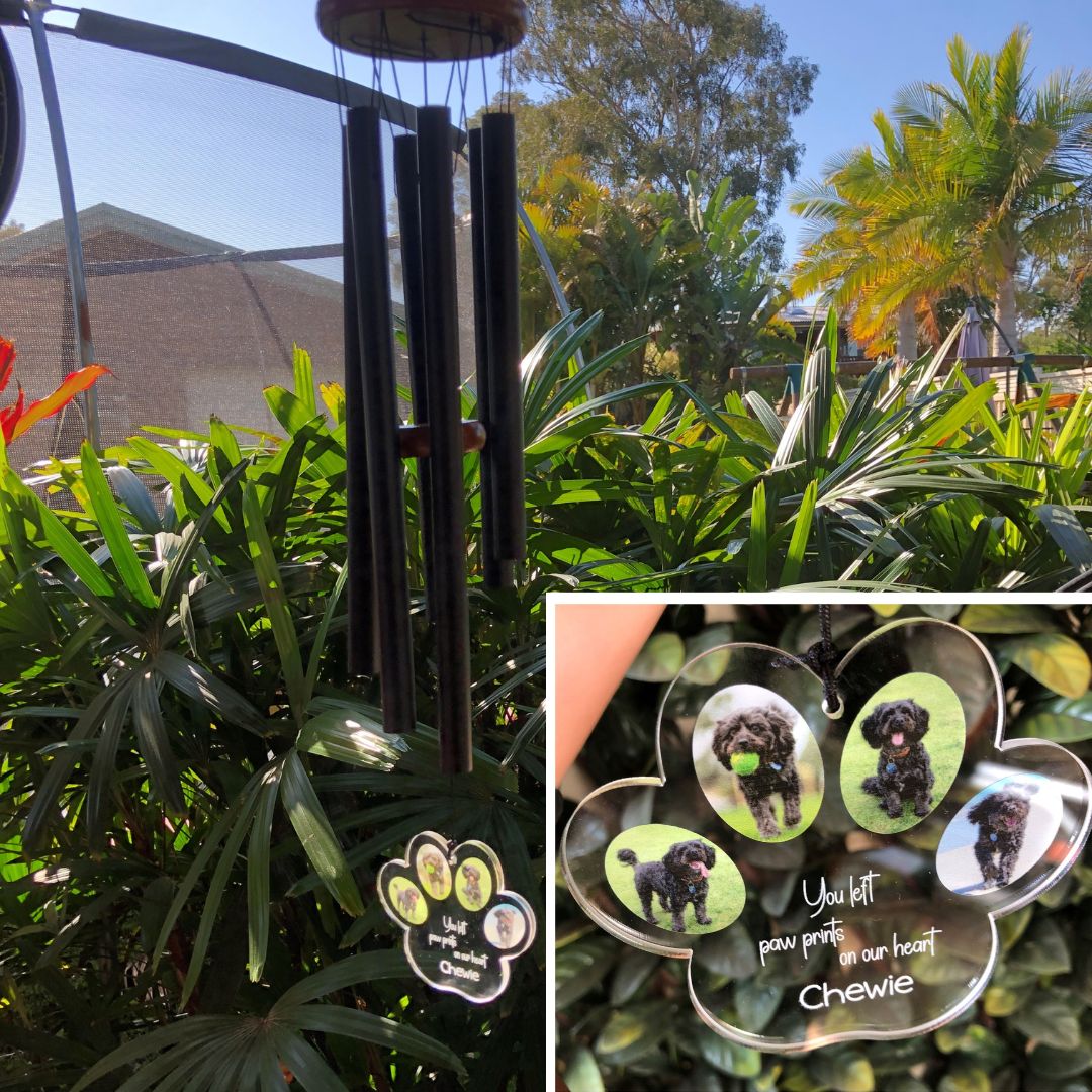 pet memorial windchimes. pet loss gift