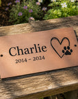 pet memorial bench plaque