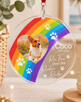 Personalised Rainbow Bridge crystal ornament