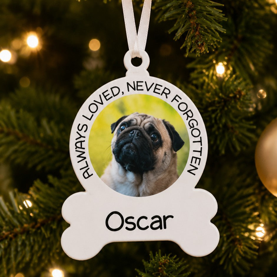 pet memorial white ornament