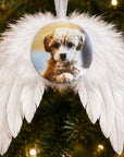 pet ornament with angel feathers