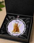 crystal pet memorial ornament with velvet bag or gift box