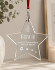 80mm personalised crystal pet remembrance Christmas decoration