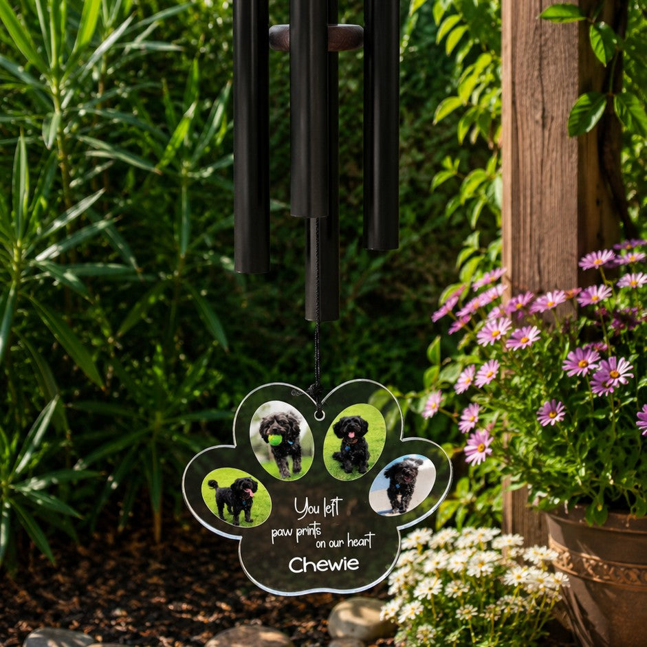pet memorial windchimes, pet sympathy gift