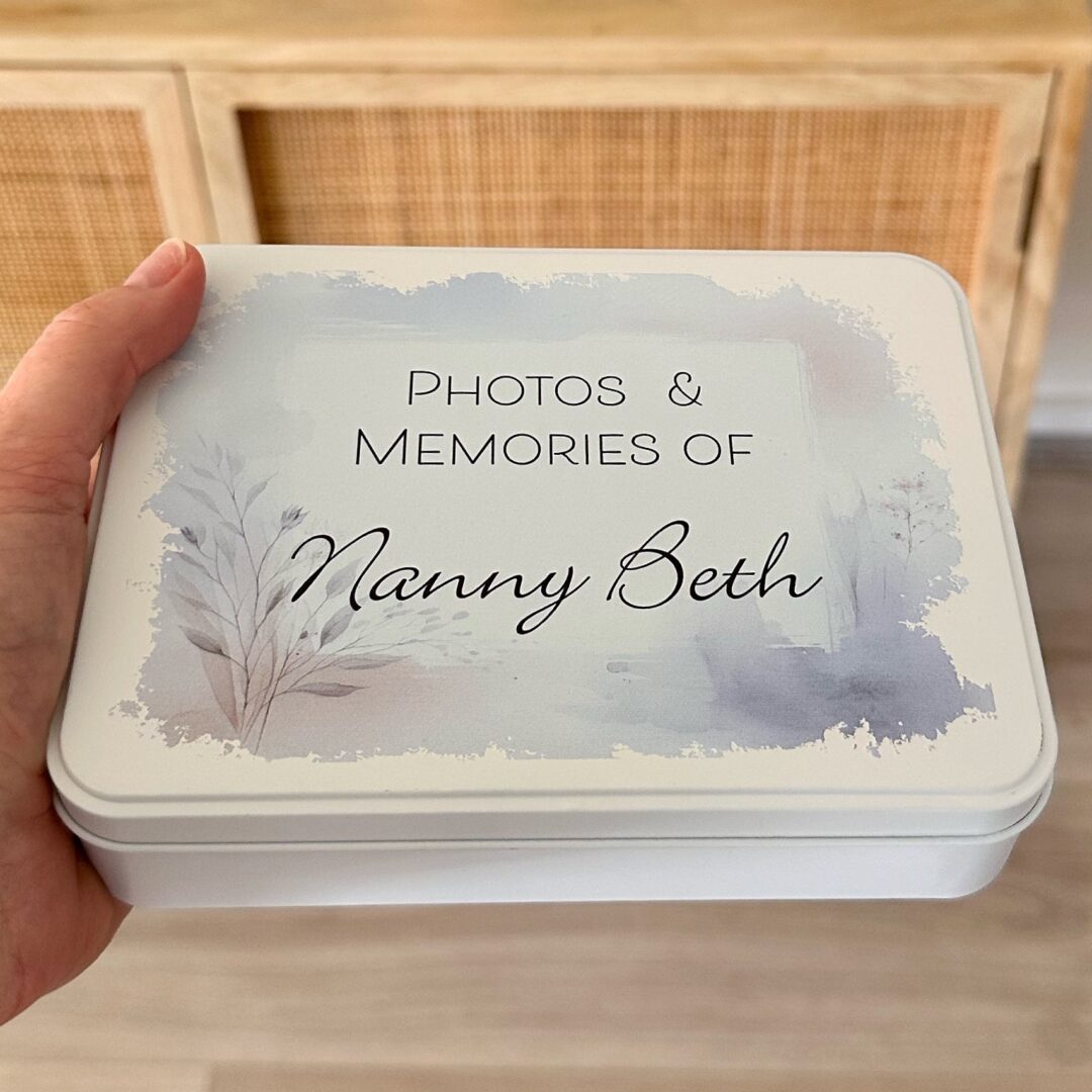 Memorial keepsake box