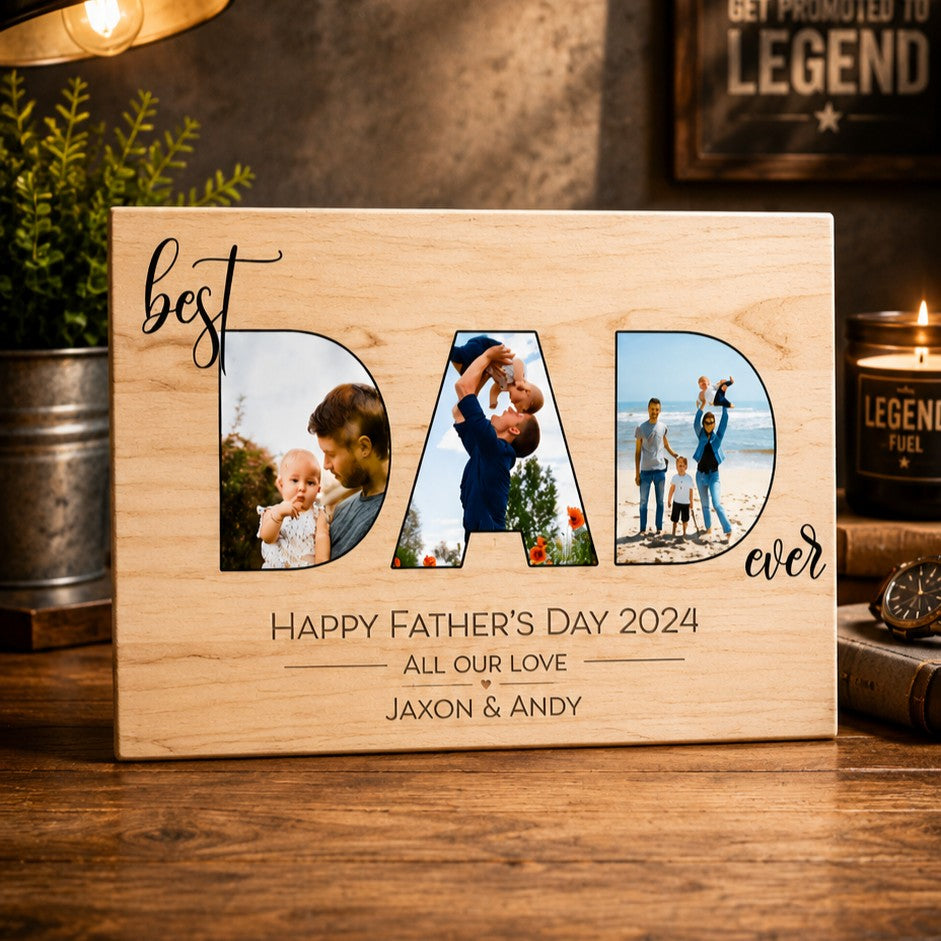 dad photo block for fathers day