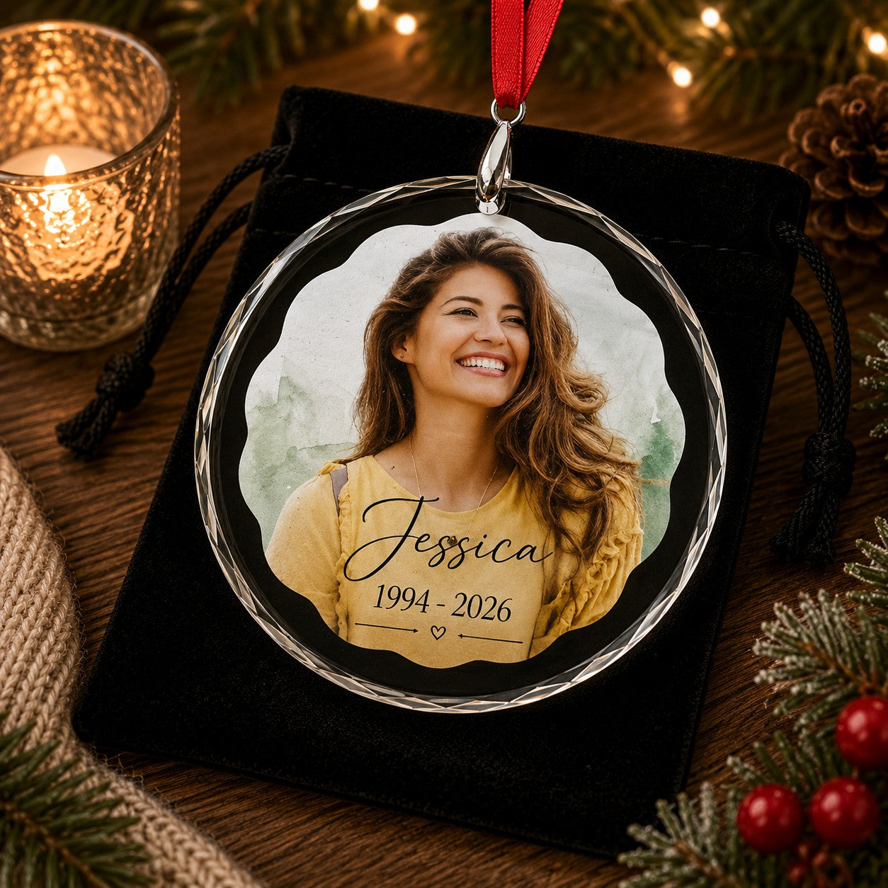 photo ornament for remembrance
