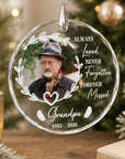 memorial photo christmas ornament