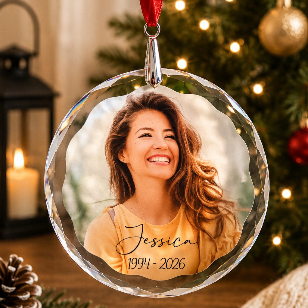 photo memorial ornament for Christmas