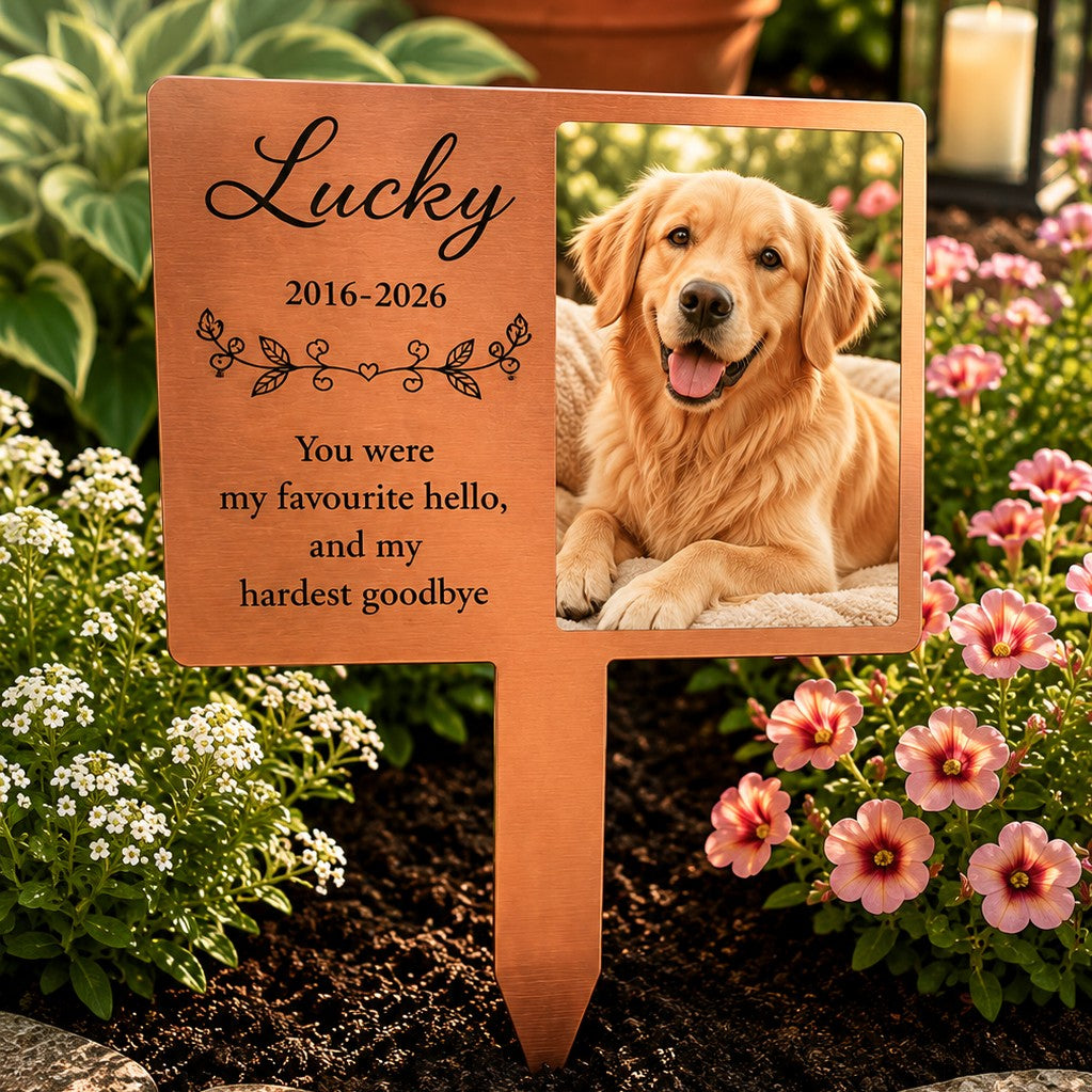 dog burial plaque