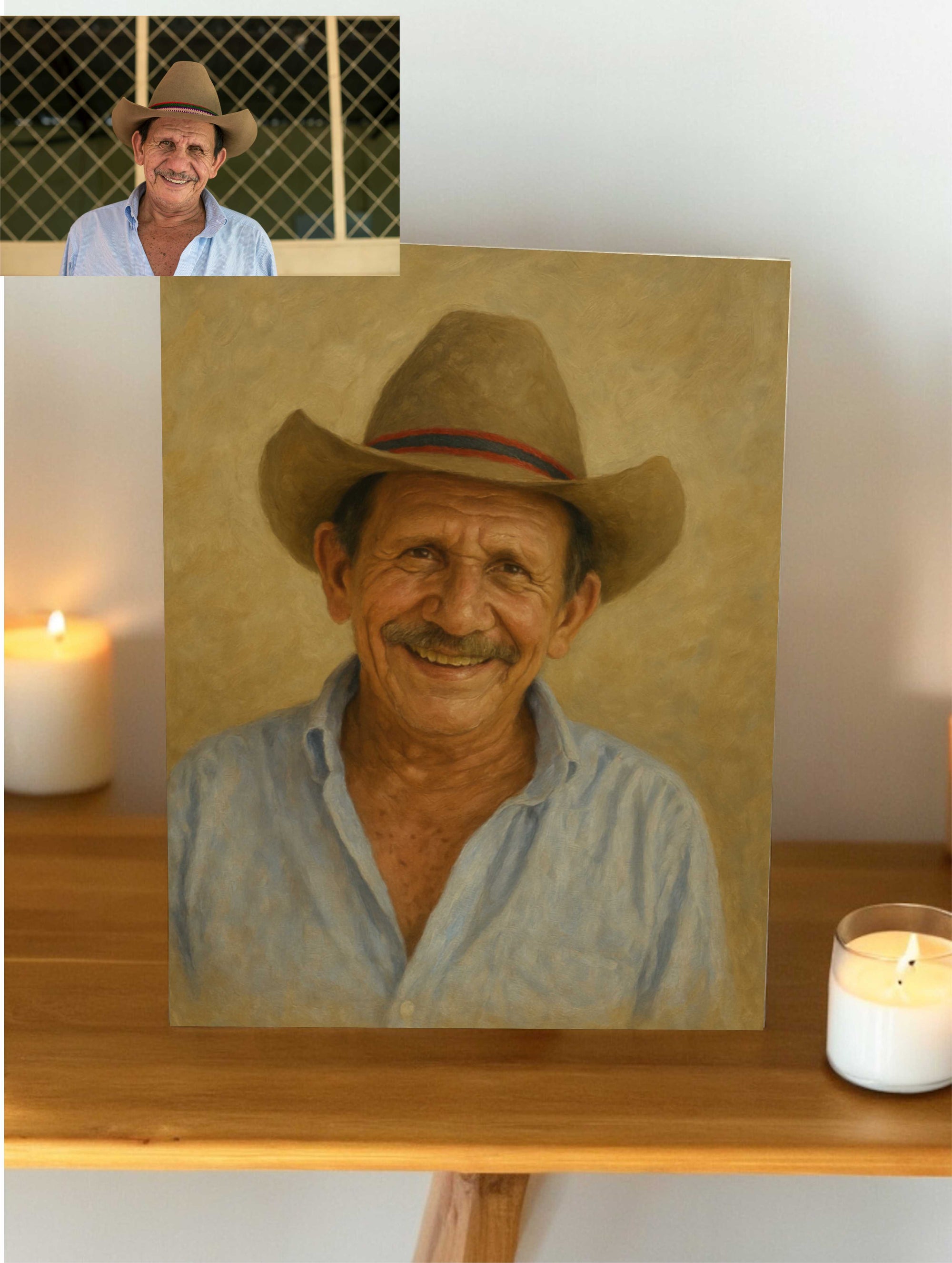 Oil Painting portrait on wood