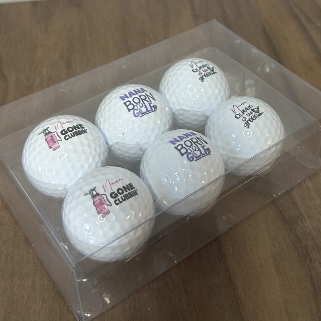 printed golf balls boxed