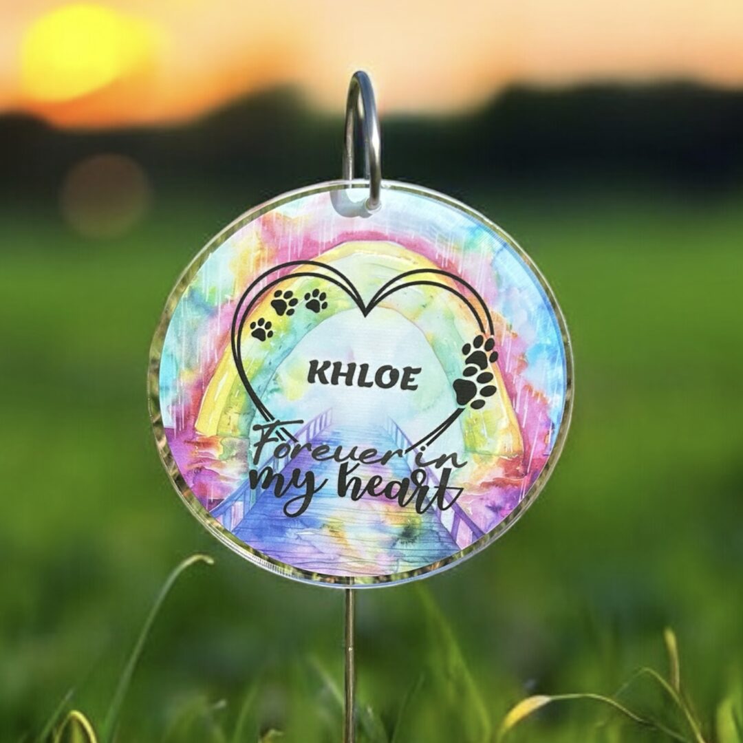 rainbow bridge garden stake sq