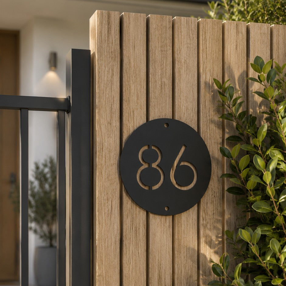 round house number sign