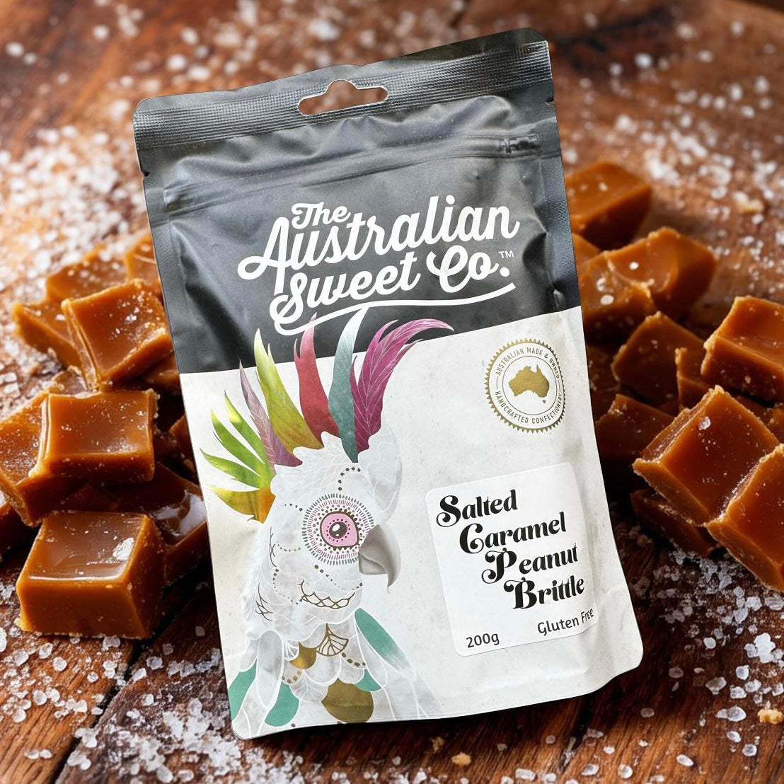 salted caramel peanut brittle