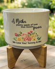 personalised planter for Mum with custom names