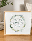 Round Floral Wreath -Personalised Keepsake Box