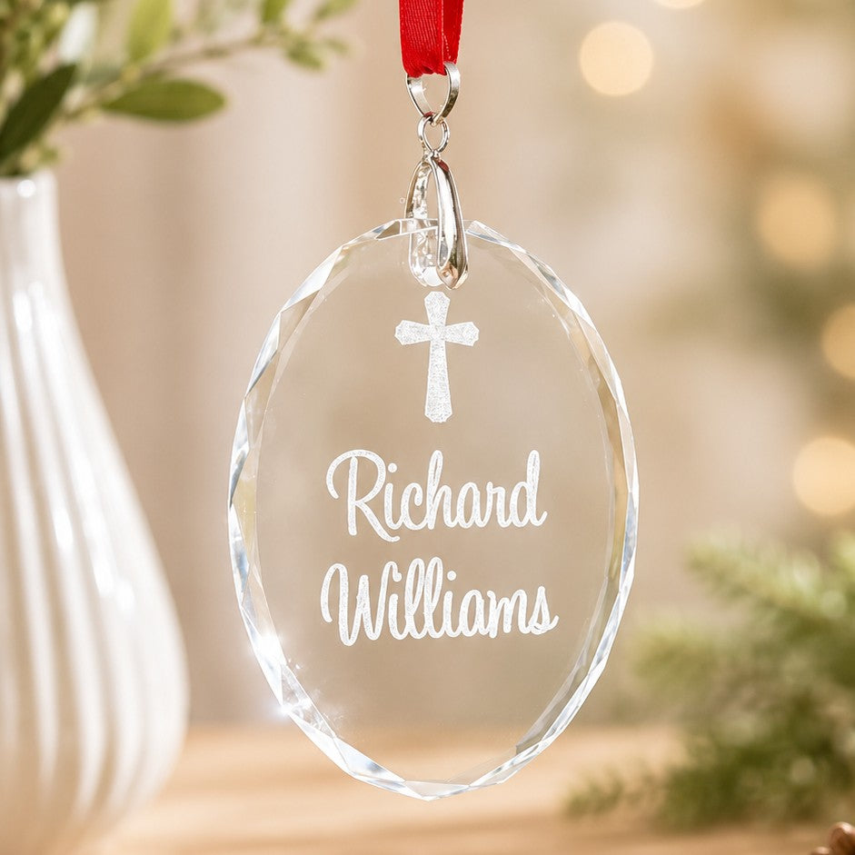 elegant crystal memorial ornament
