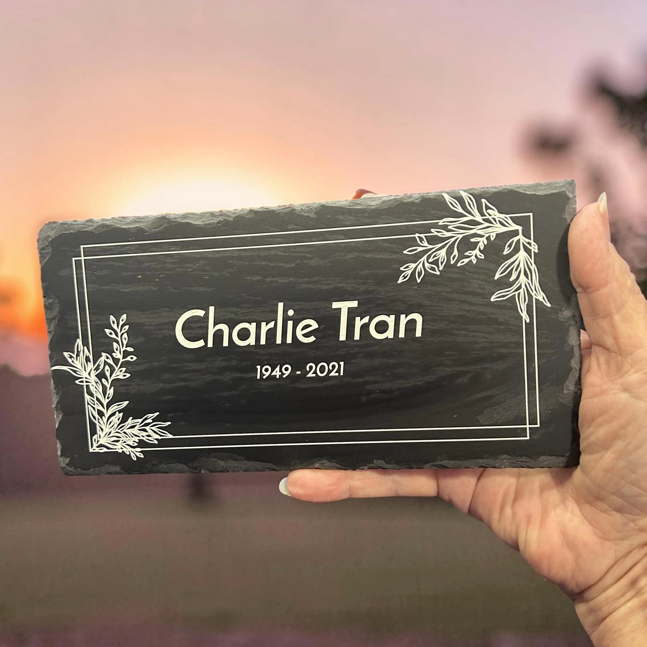 slate memorial plaque