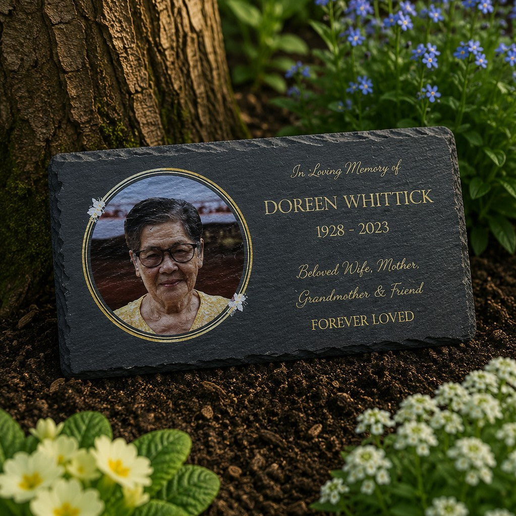 photo memorial slate plaque