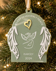 personalised Sleep in Heavenly Peace baby memorial ornament
