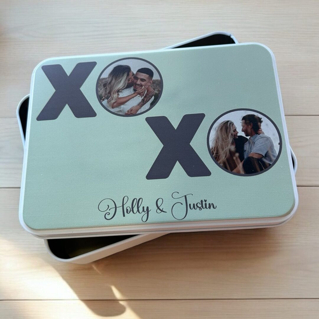 valentines day tin, personalised valentines gift