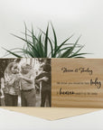 Memorial pine photo block with heaven wasn’t so far away quote