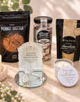 sympathy hamper glass plaque and candle 