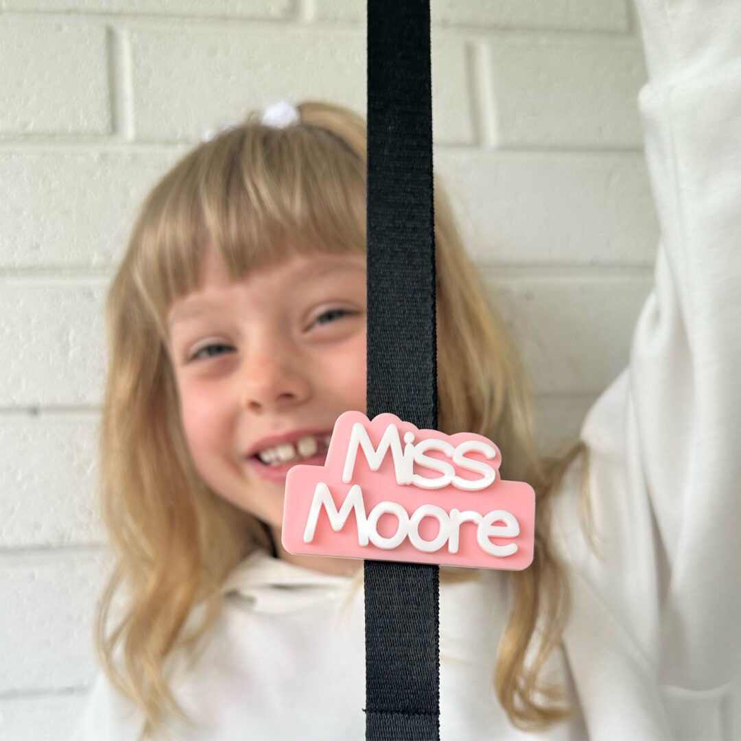 personalised teacher gift, teacher name badge