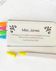 Custom teacher gift highlighter case