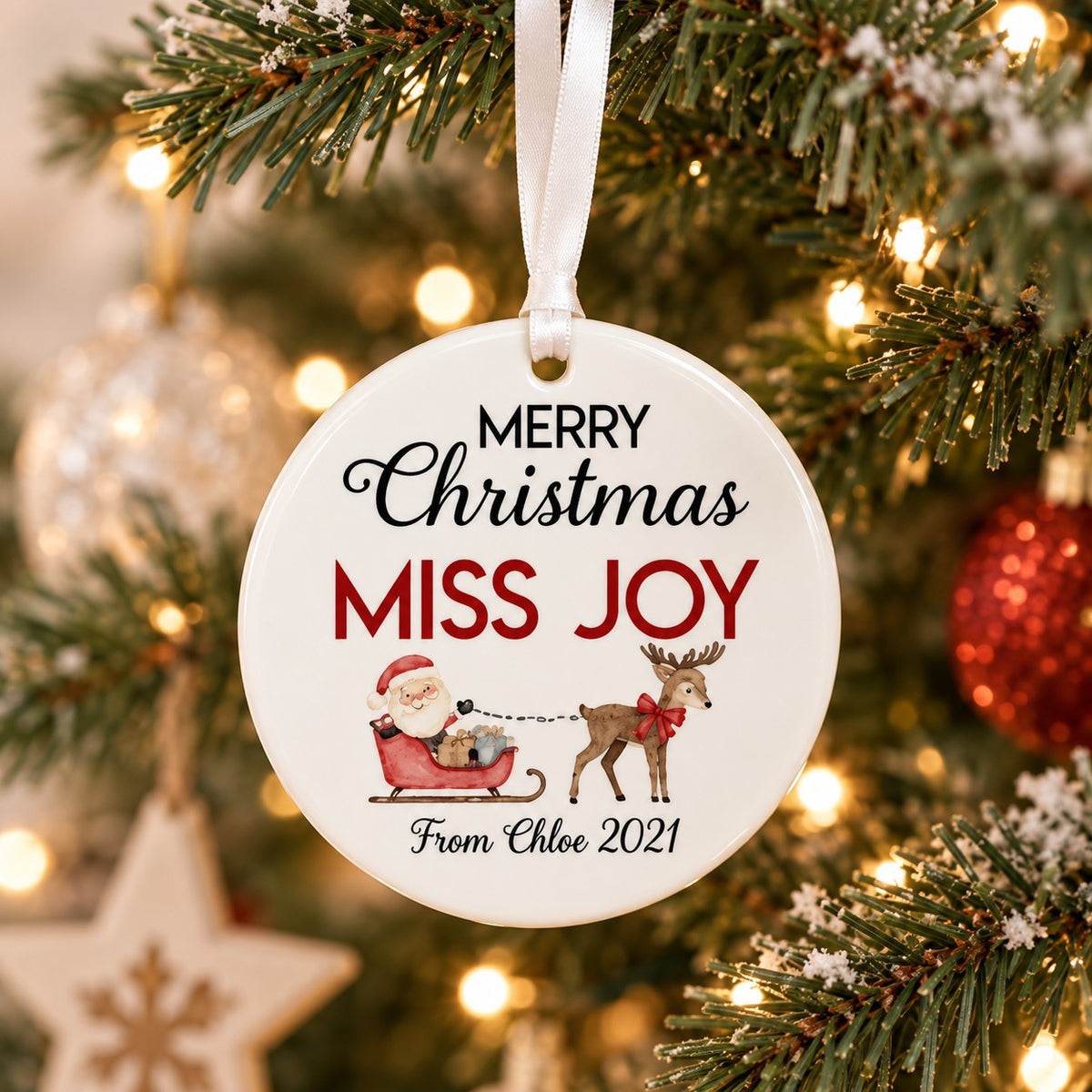 personalised teacher ornament