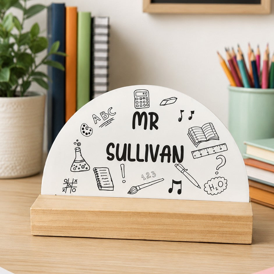 teacher desk sign
