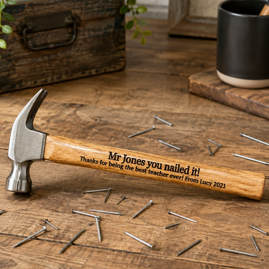 personalised hammer as a teacher gift
