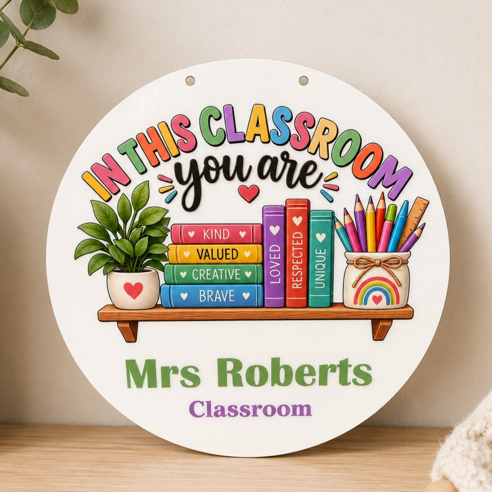 personalised classroom sign