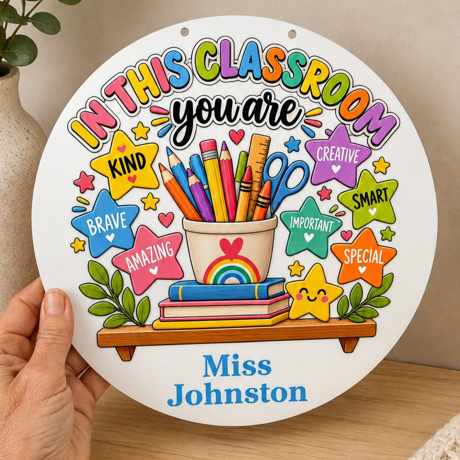 personalised classroom sign