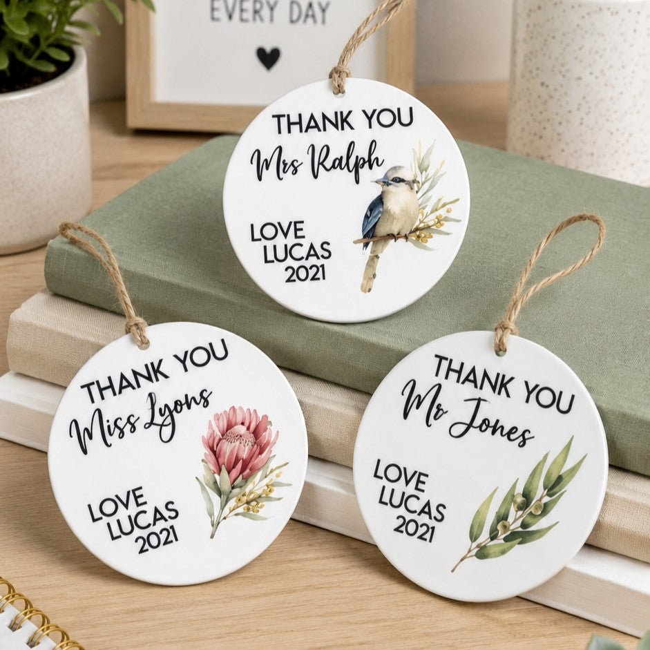 custom teacher gift ornament