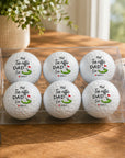 Six personalised golf balls