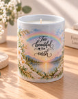 too beautiful for earth memorial candle