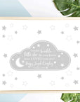 Personalised baby keepsake box with twinkle twinkle little star quote